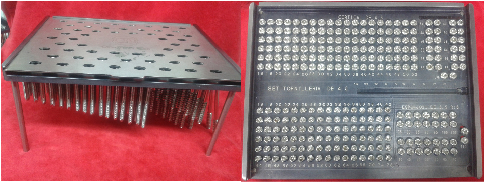 trauma gpc set de tornillos 4.5mm